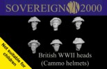 S2KF015 - British WWII heads with cammo helmets.